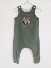 Load image into Gallery viewer, Wild One Embroidered Birthday Safari Romper