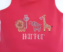Load image into Gallery viewer, Safari Animals Valentine's Romper