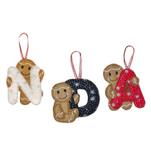 Load image into Gallery viewer, Gingerbread Man Alphabet Tree Decoration