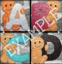 Load image into Gallery viewer, Gingerbread Man Alphabet Tree Decoration