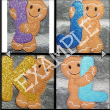 Load image into Gallery viewer, Gingerbread Man Alphabet Tree Decoration