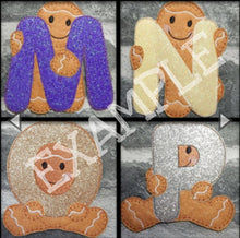 Load image into Gallery viewer, Gingerbread Man Alphabet Tree Decoration