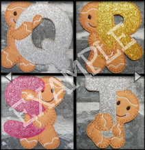 Load image into Gallery viewer, Gingerbread Man Alphabet Tree Decoration