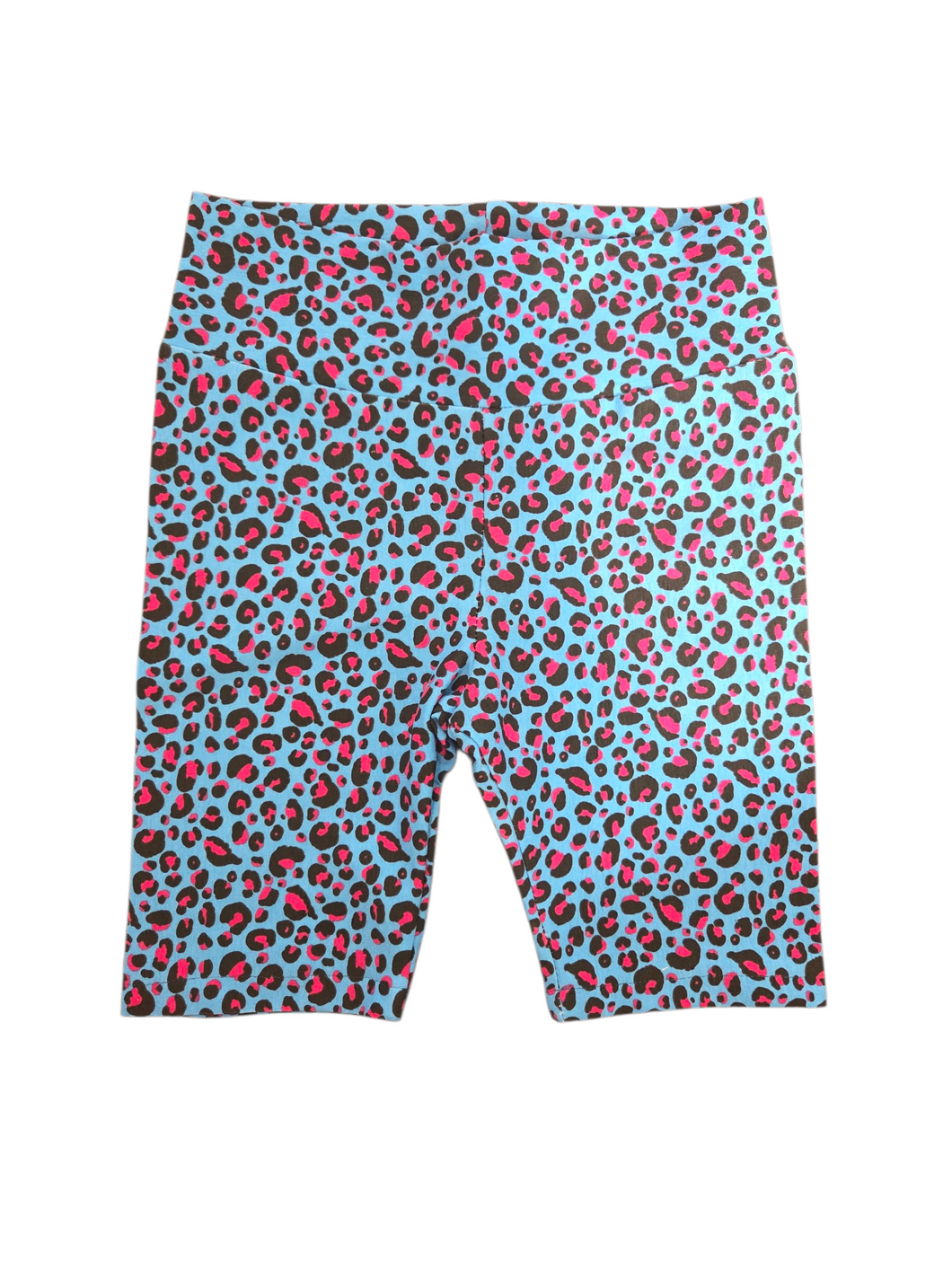 Blue & Pink Leopard Print Cycle Shorts 5-6Y