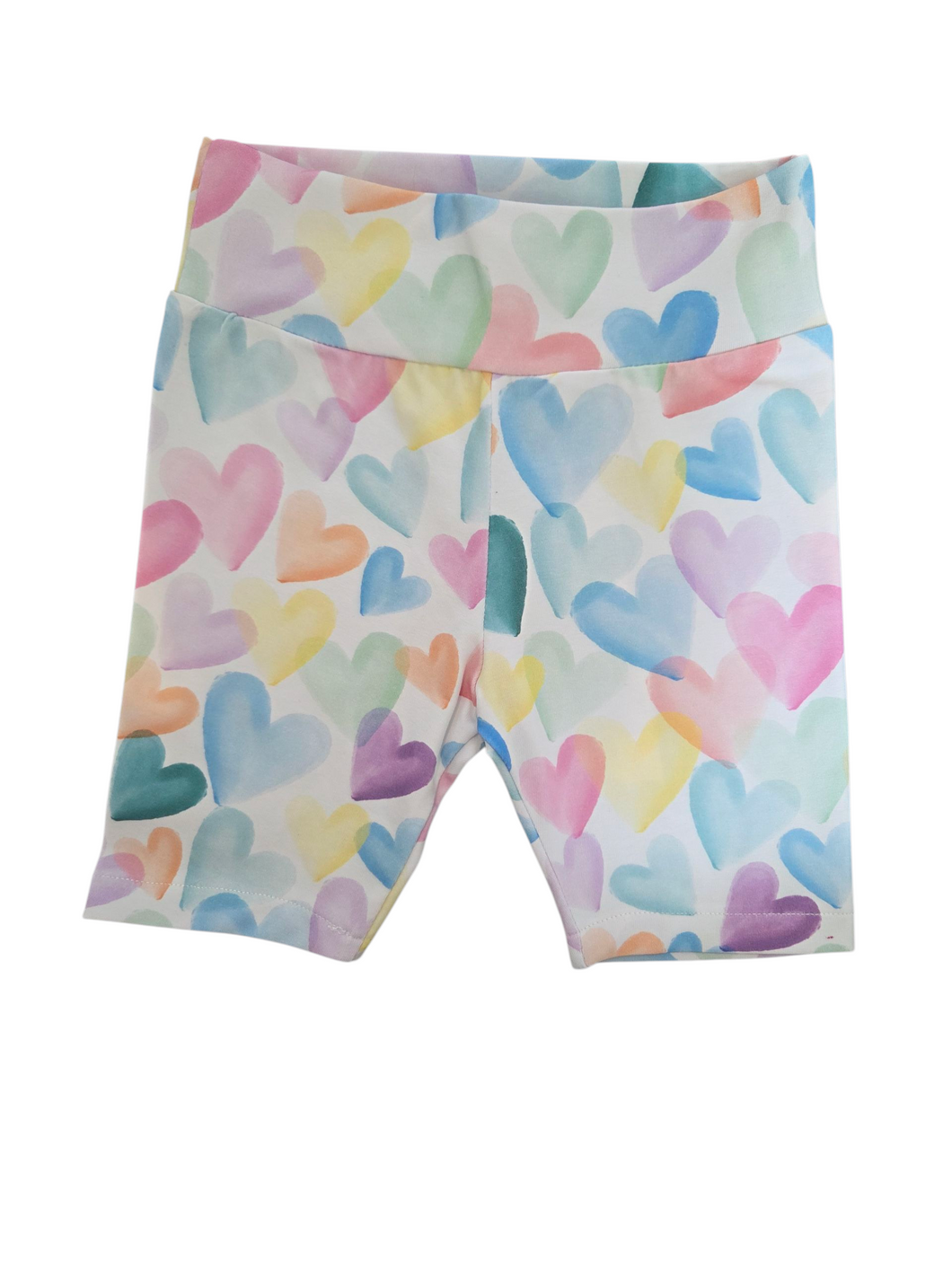 Watercolour Hearts Cycle Shorts 3-4Y
