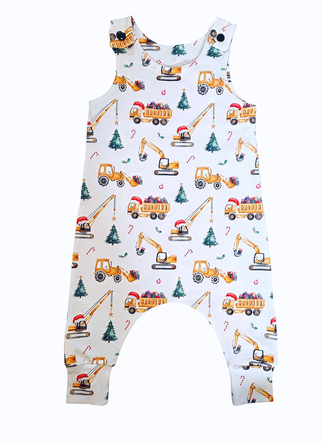Christmas Construction Romper 6-9M