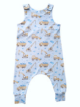 Load image into Gallery viewer, Valentine&#39;s Construction Romper Ready To Ship 9-12M
