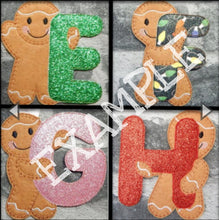 Load image into Gallery viewer, Gingerbread Man Alphabet Tree Decoration
