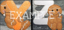 Load image into Gallery viewer, Gingerbread Man Alphabet Tree Decoration
